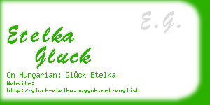 etelka gluck business card