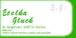 etelka gluck business card